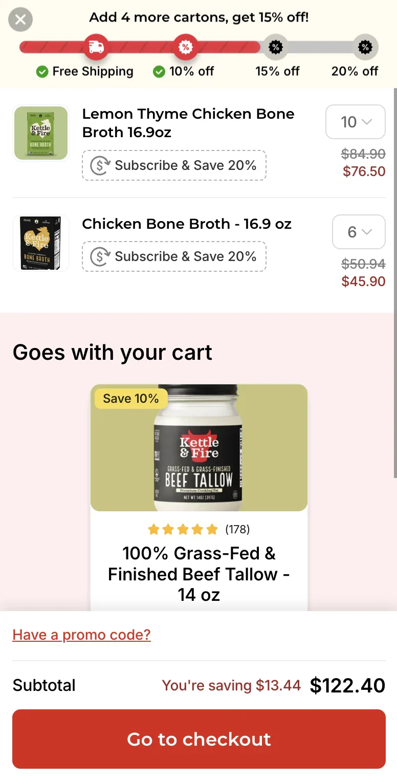 Boost Smart Cart with reward ladder and cross-sells
