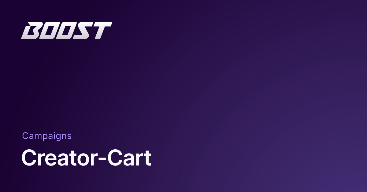 Creator-Cart documentation preview
